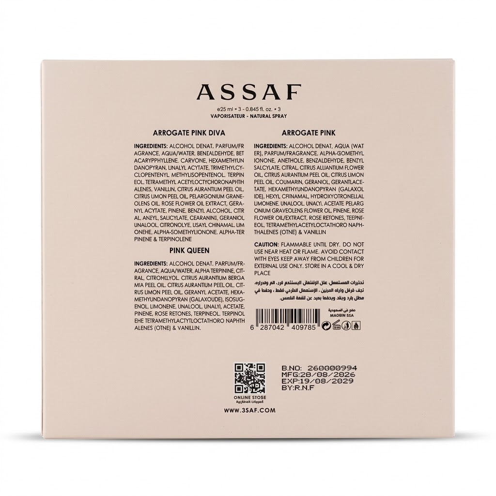 COLLECTION ASSAF AROGIT BINK 3*25ML