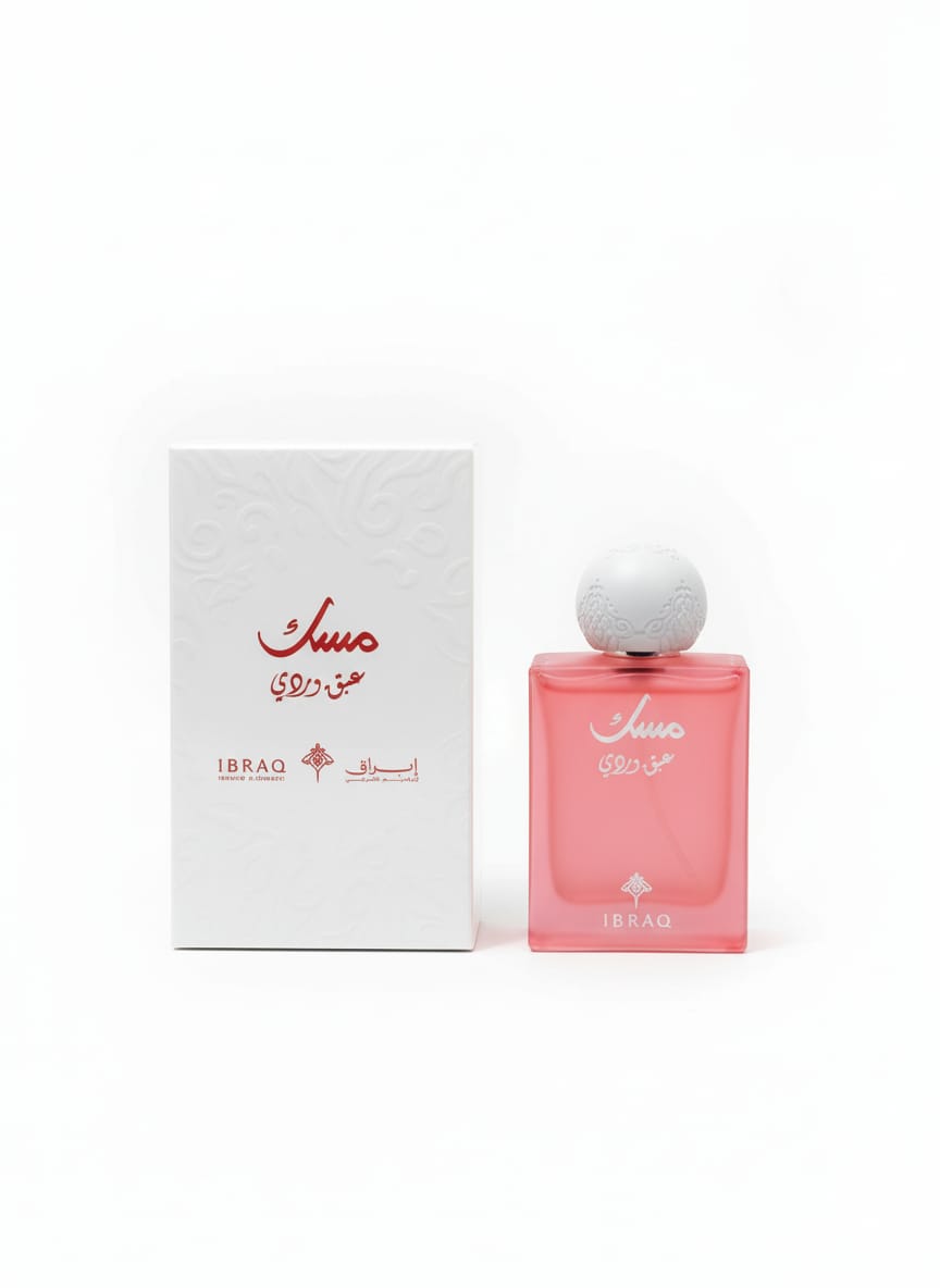 75ML  ابراق مسك عبق وردي ابراهيم القرشى bottle