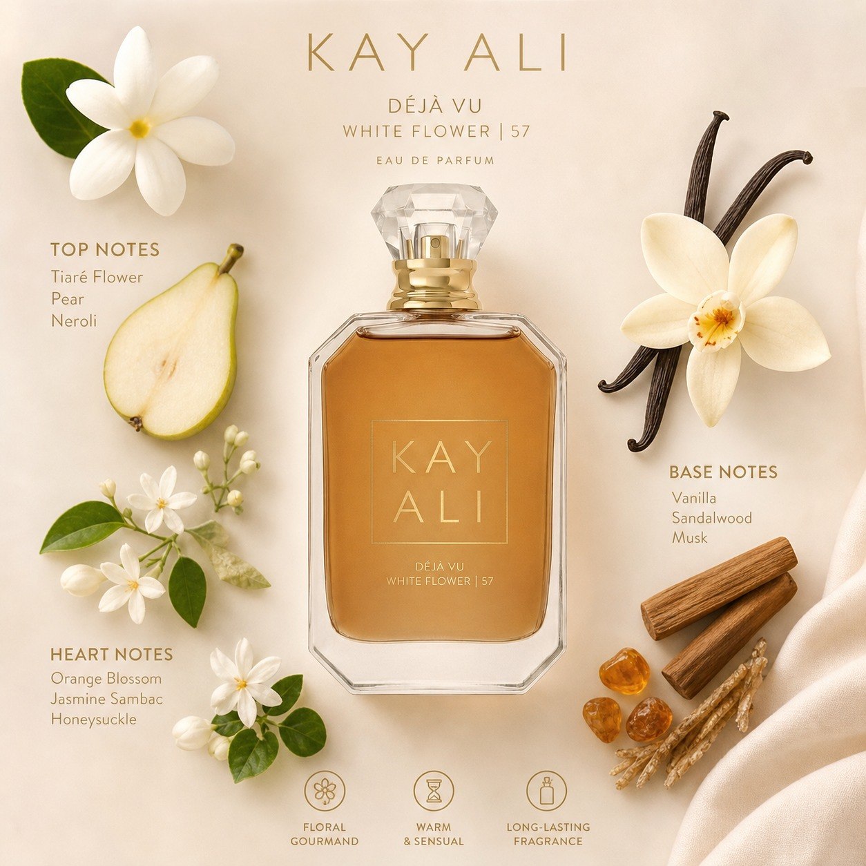 KAYALI DEJA VU WHITE FLOWER | 57 100ML detail 1